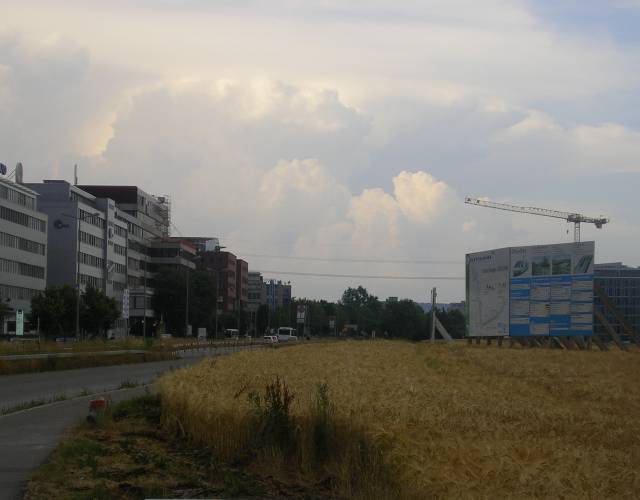 Alignment of Glattalbahn at Glattpark